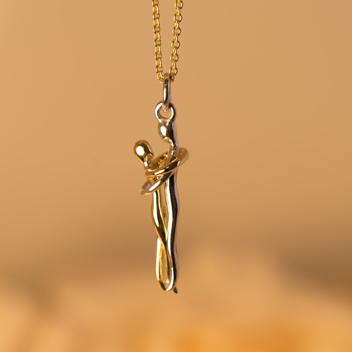 Handcrafted Loving Hug Pendant Necklace