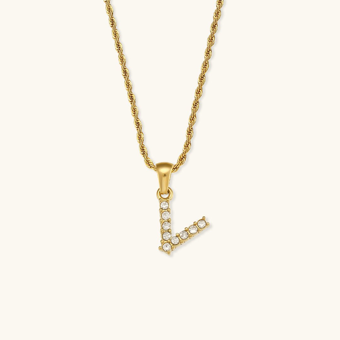 Maeve Personalized Diamond Letter Initial Necklace