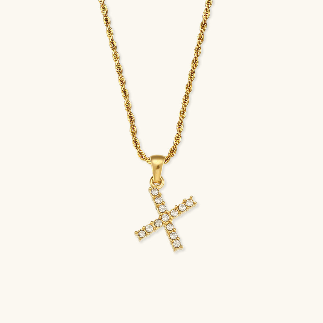 Maeve Personalized Diamond Letter Initial Necklace