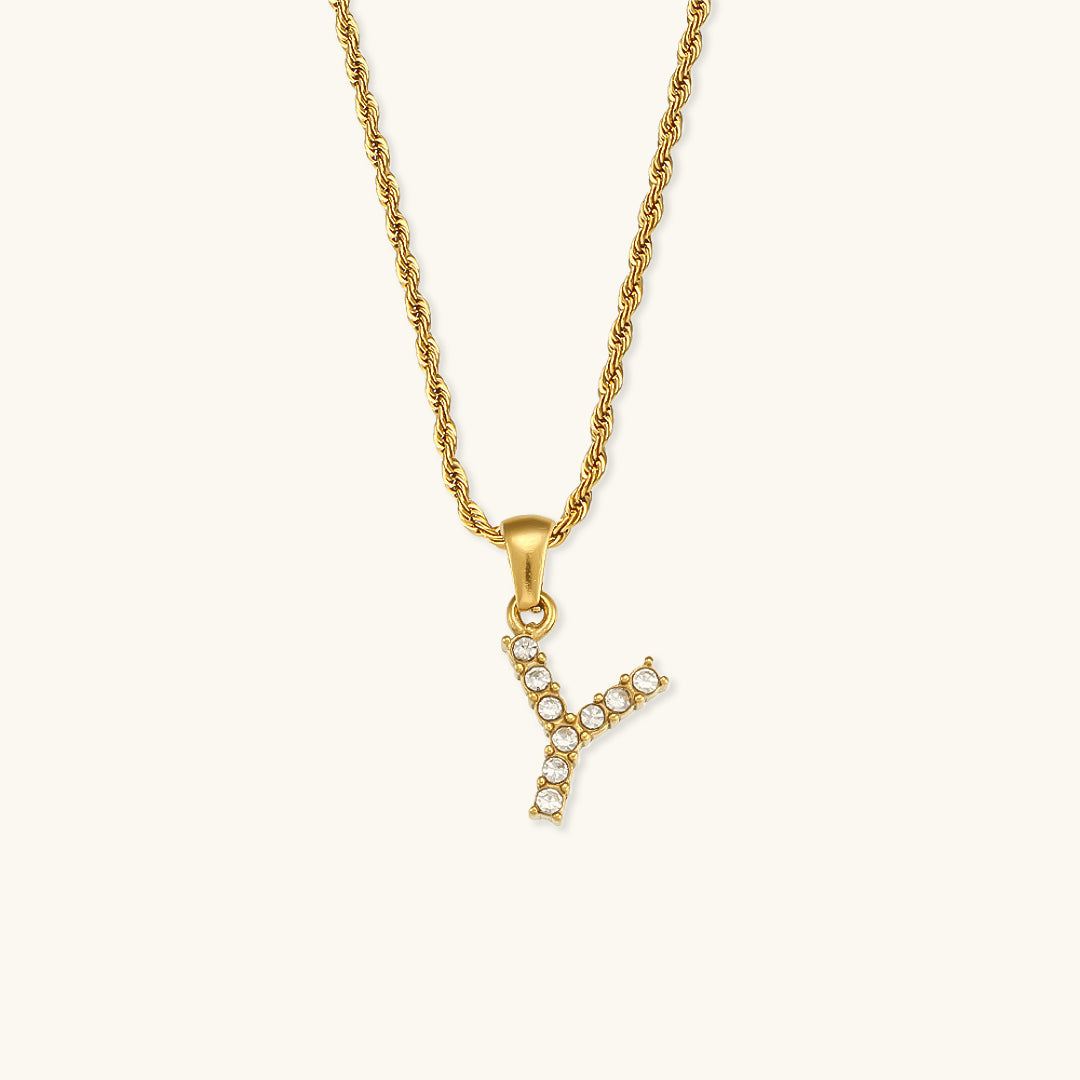 Maeve Personalized Diamond Letter Initial Necklace
