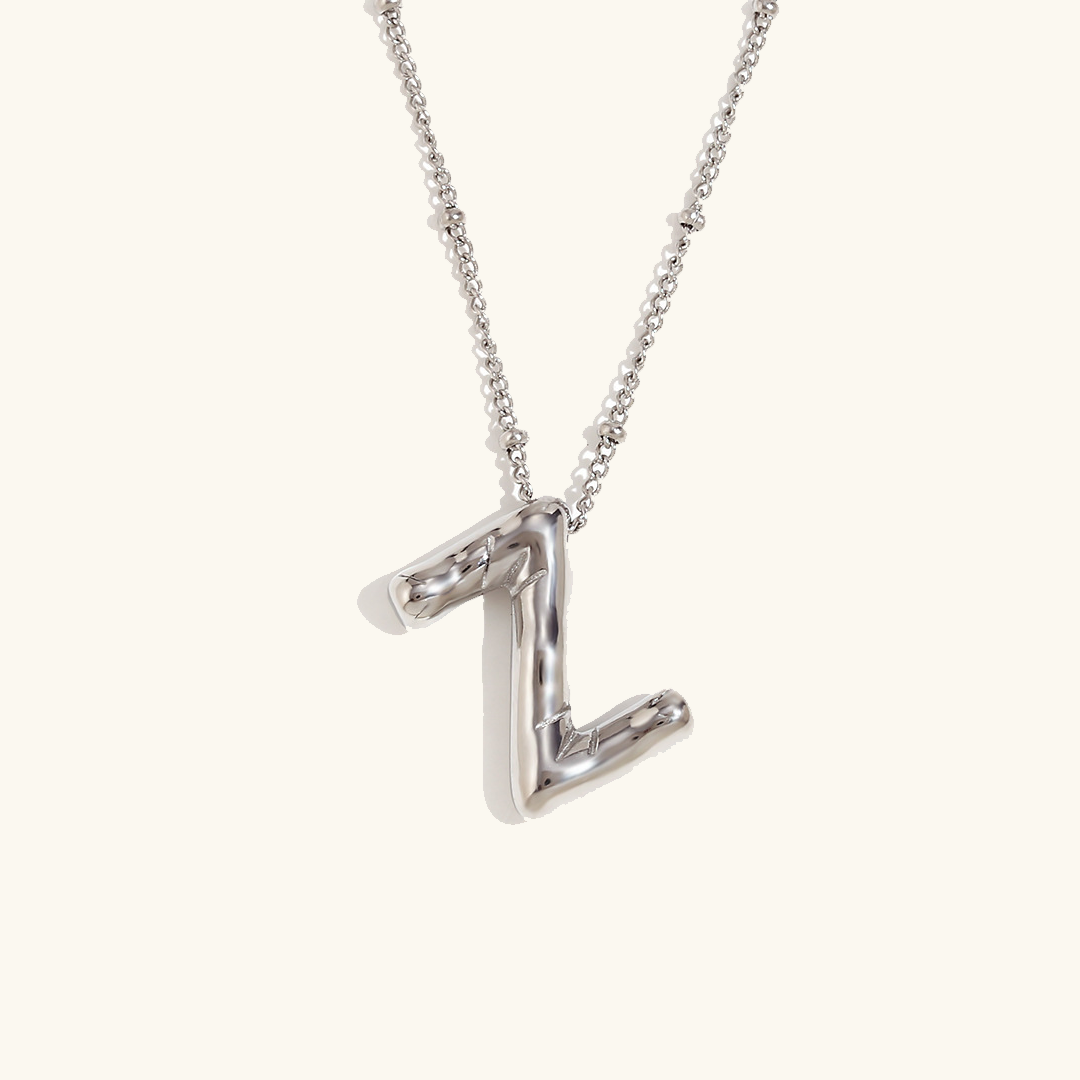 Personalized Gold Ball d'Or Initial Necklace