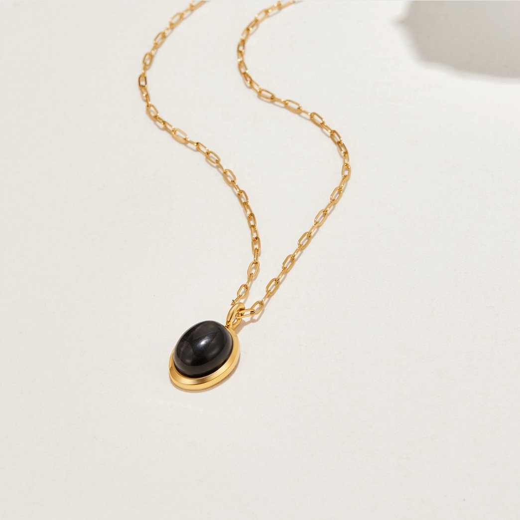 Euphrosyne Elegant Black Onyx Necklace