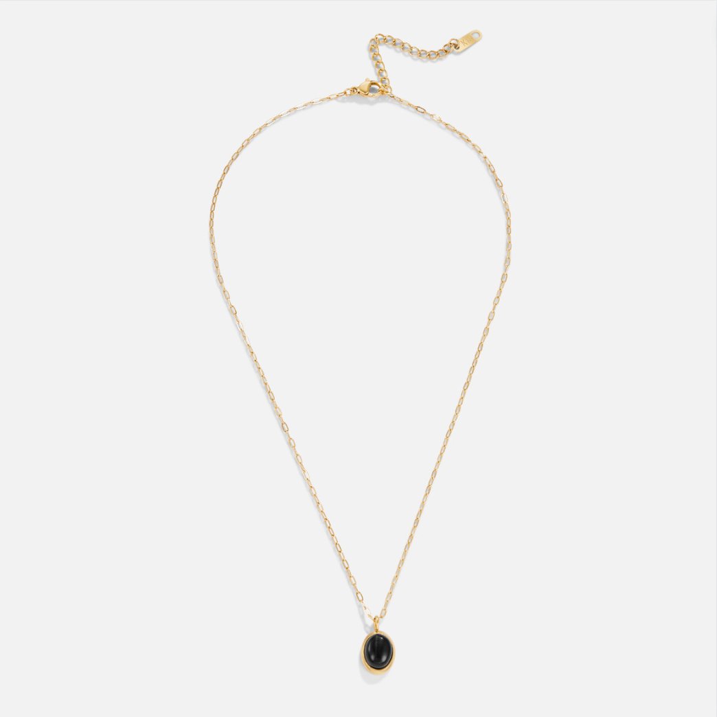 Euphrosyne Elegant Black Onyx Necklace
