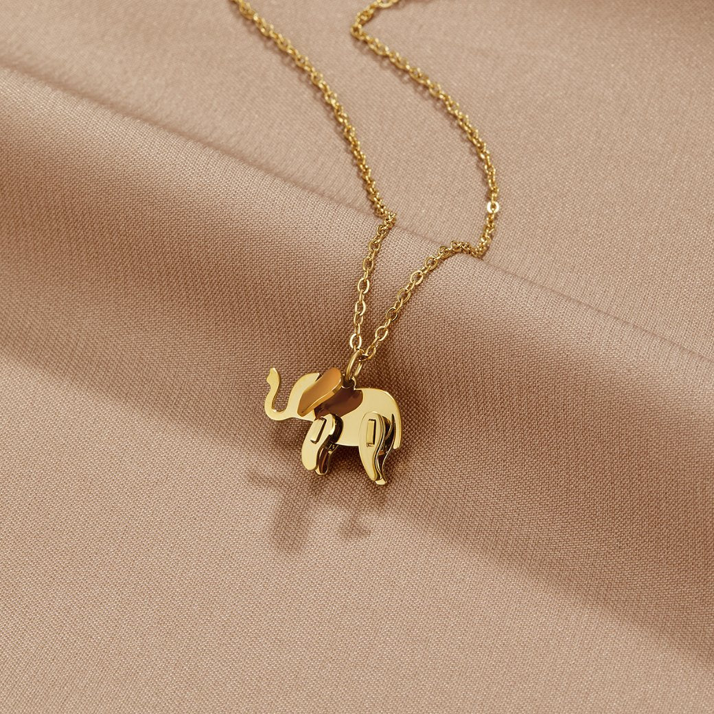Elegant Gold Elephant Necklace