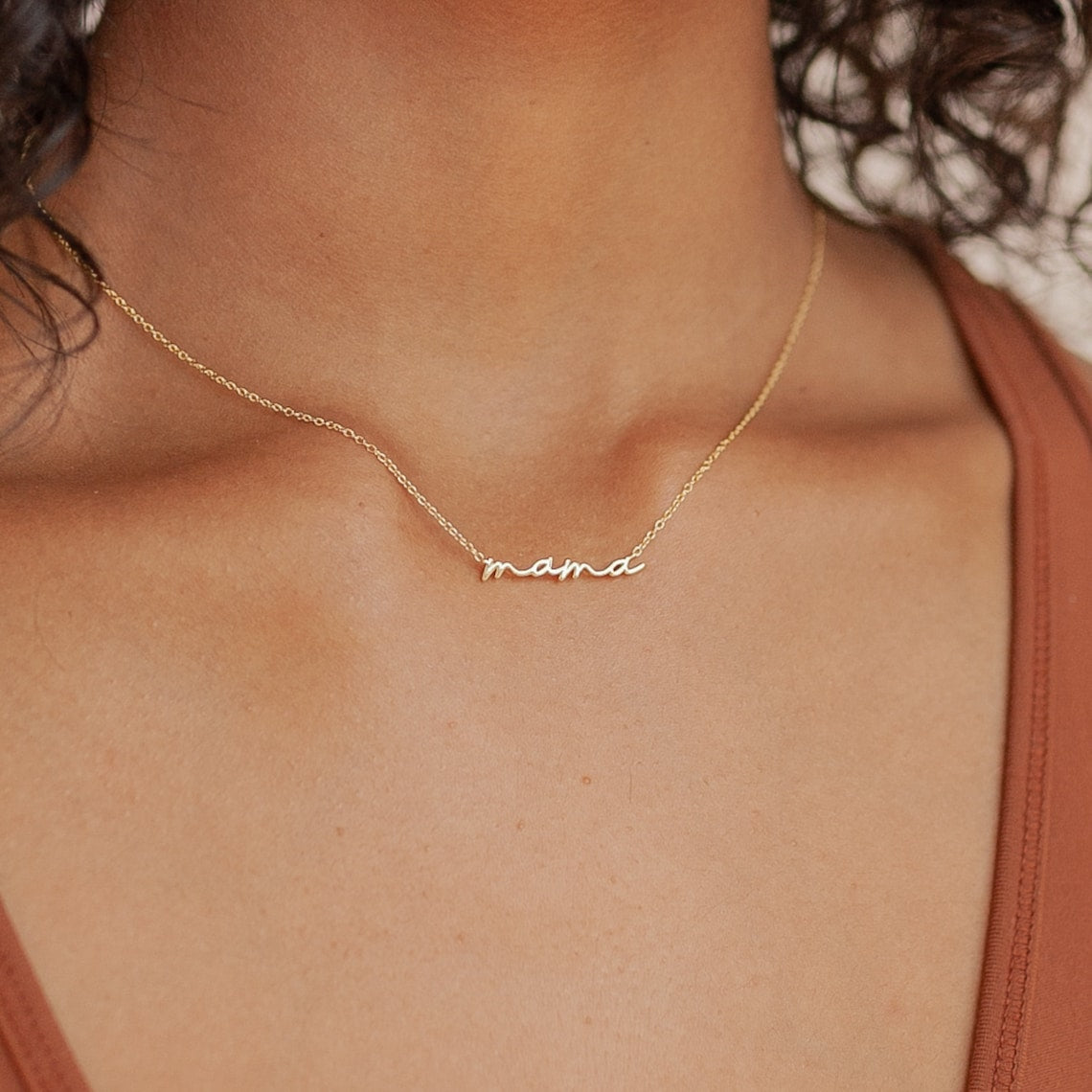 Mom Cursive "Mama" Necklace