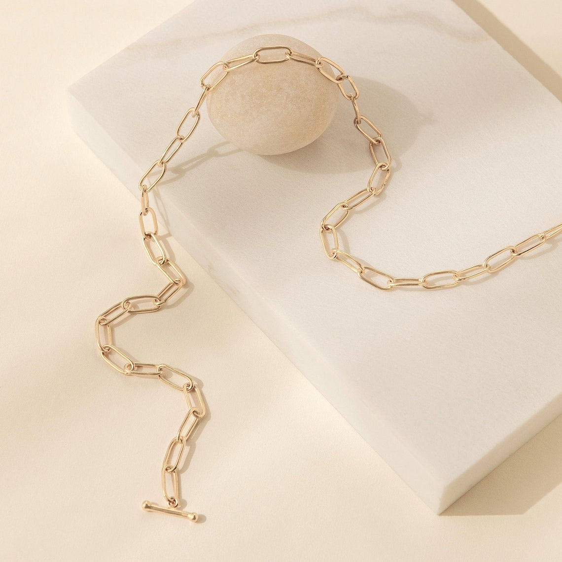 Elegant Layered Clip Chain Pendant Necklace