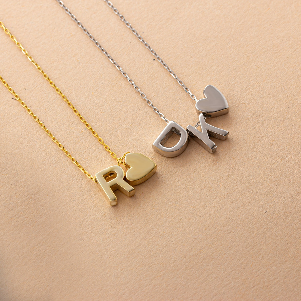 Personalized Initial Heart Necklace