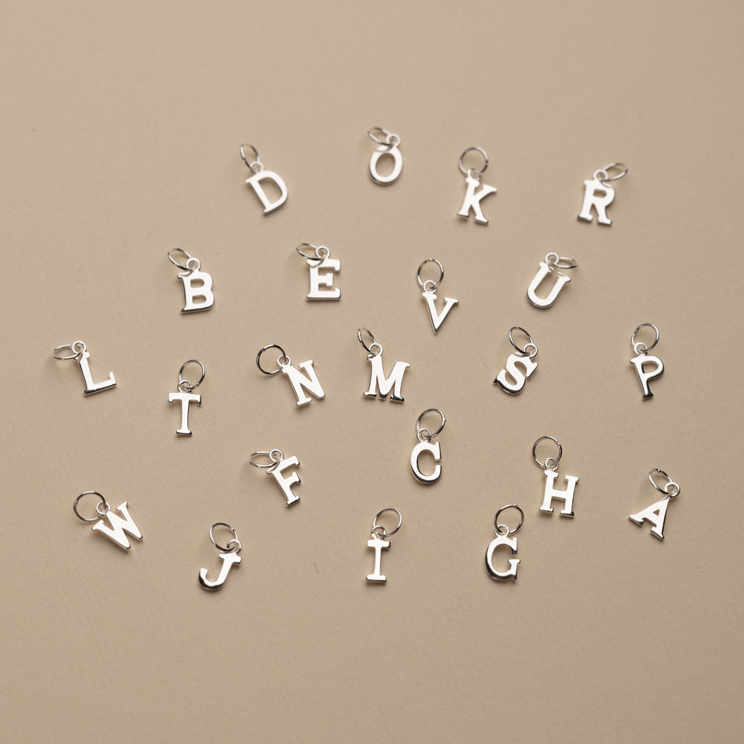 Elegant Nadia Silver Letter Pendant Necklace