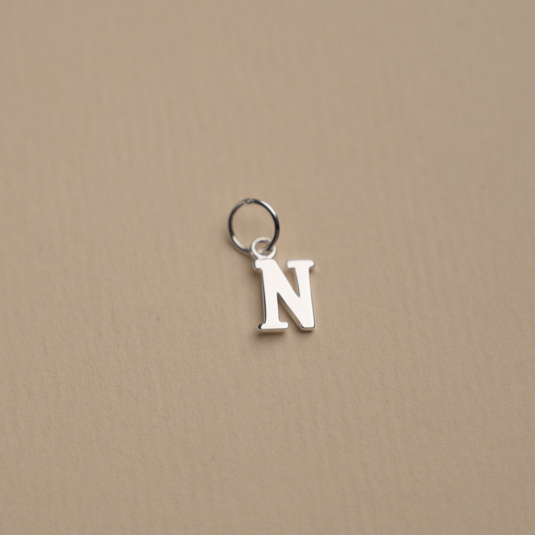 Elegant Nadia Silver Letter Pendant Necklace