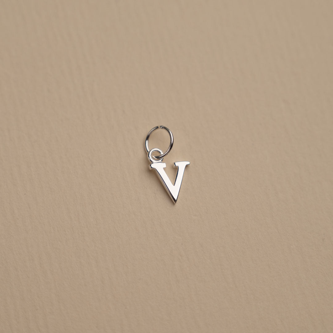 Elegant Nadia Silver Letter Pendant Necklace