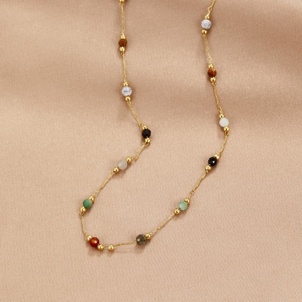 Lala Elegant Pearl & Stone Necklace