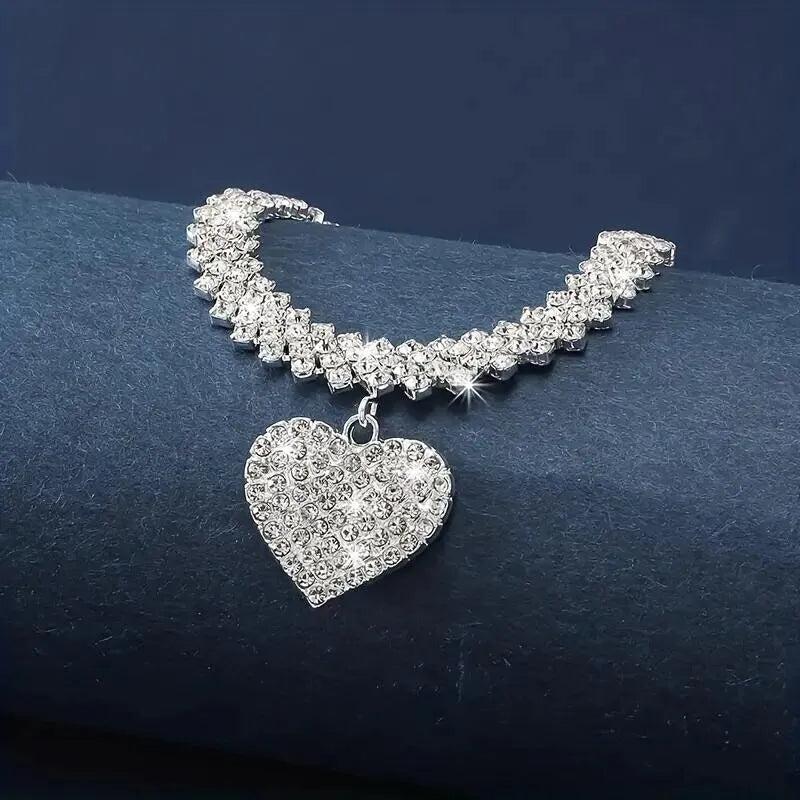 Elegant Zirconia Inlay Double Tennis Necklace