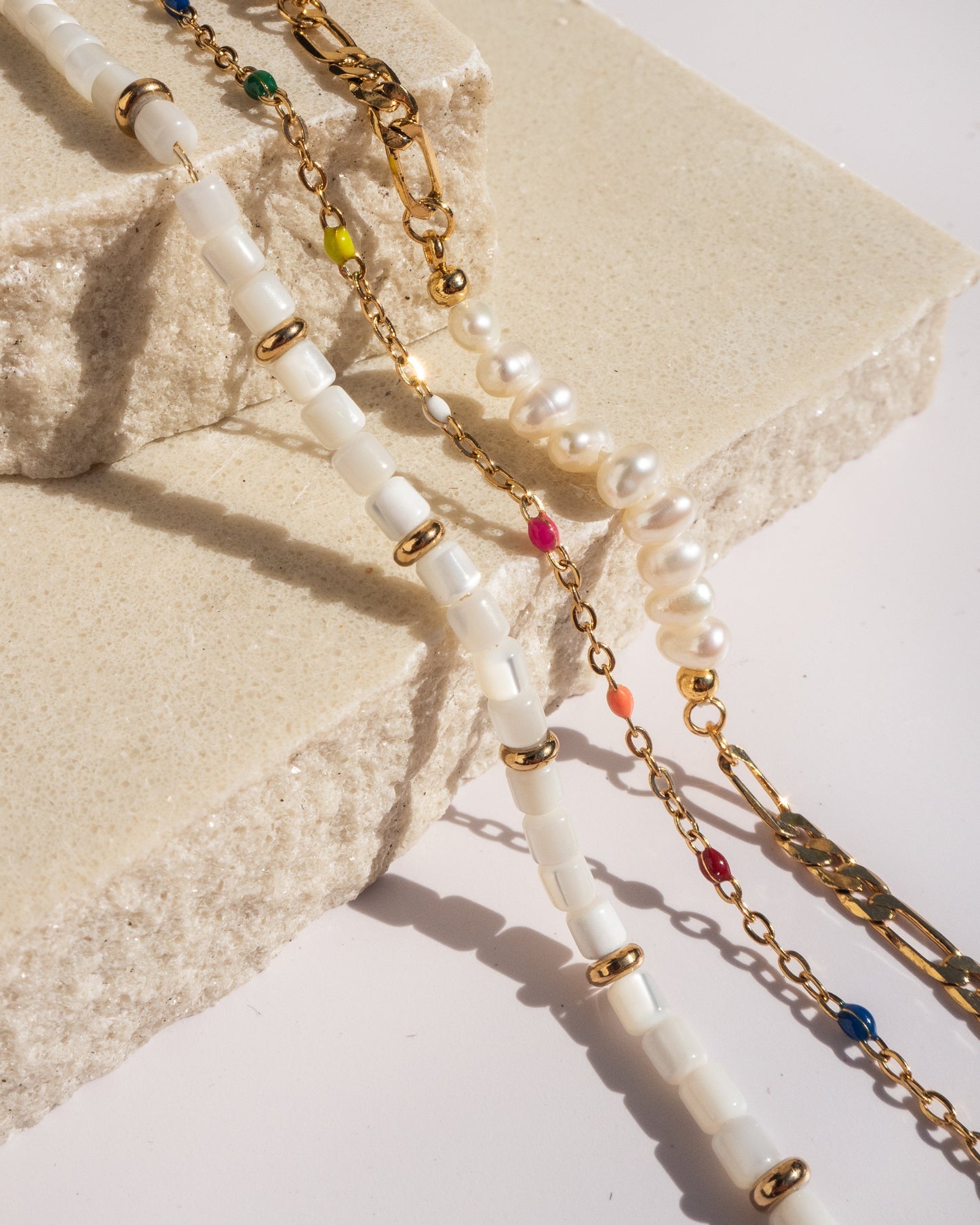Alba Elegant Rainbow & Gold Necklace