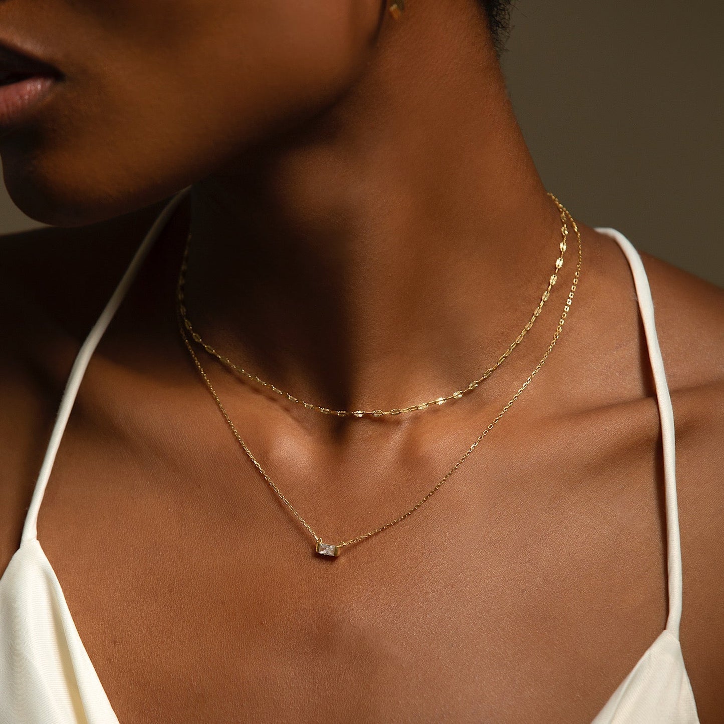 Amere Pearl Baguette Necklace