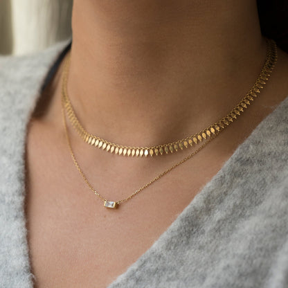 Amere Pearl Baguette Necklace