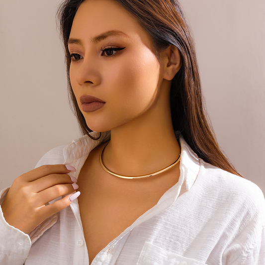 Finely Crafted Stylish Ring Collar Necklace