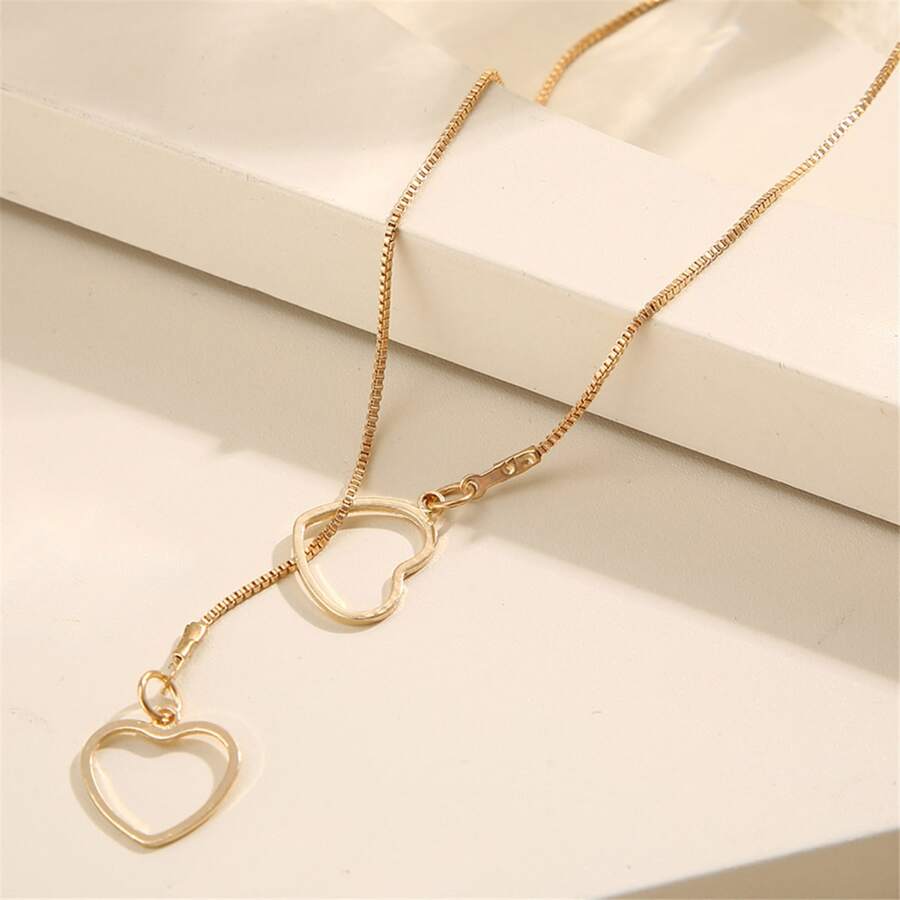 Heart Teardrop Delicate Gold Necklace