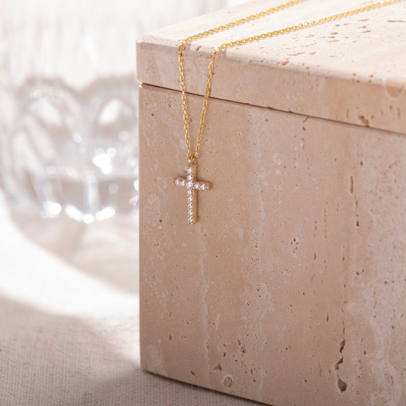Stone Unity Cross Necklace