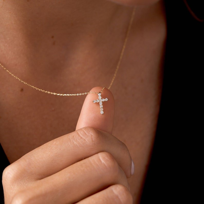 Stone Unity Cross Necklace