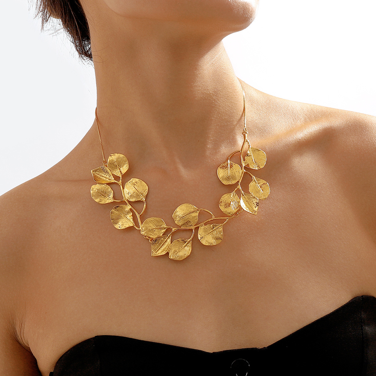 Vintage Fig Leaf Necklace