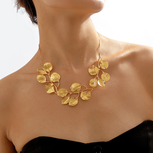 Vintage Fig Leaf Necklace