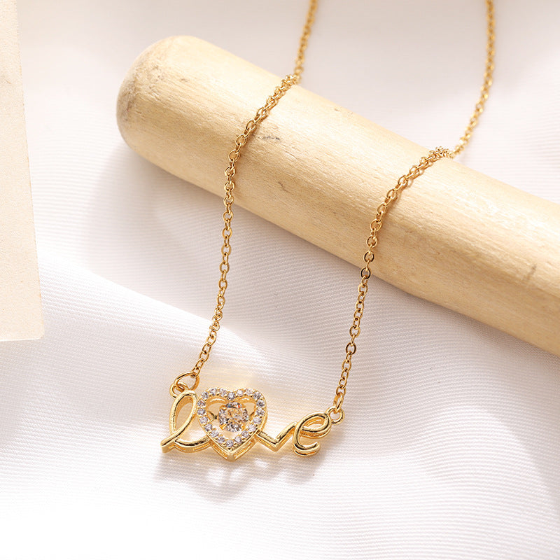 Dear Spelled Elegant Pendant Necklace