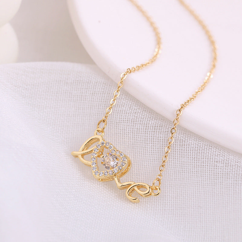 Dear Spelled Elegant Pendant Necklace