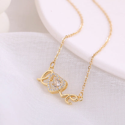 Dear Spelled Elegant Pendant Necklace