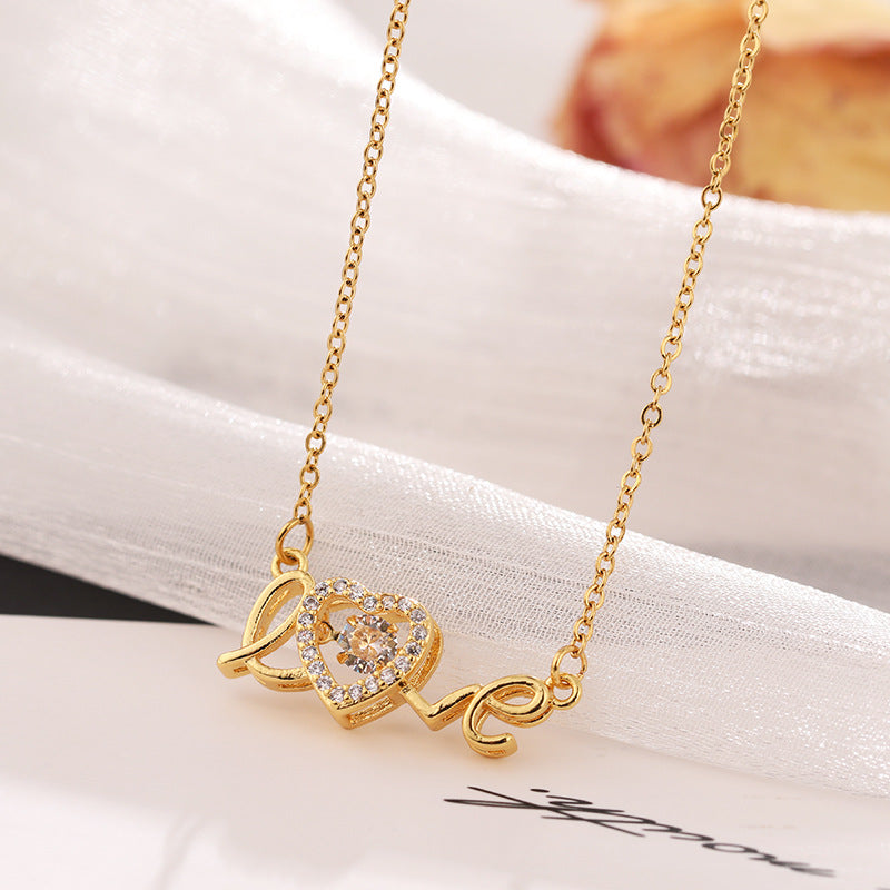 Dear Spelled Elegant Pendant Necklace