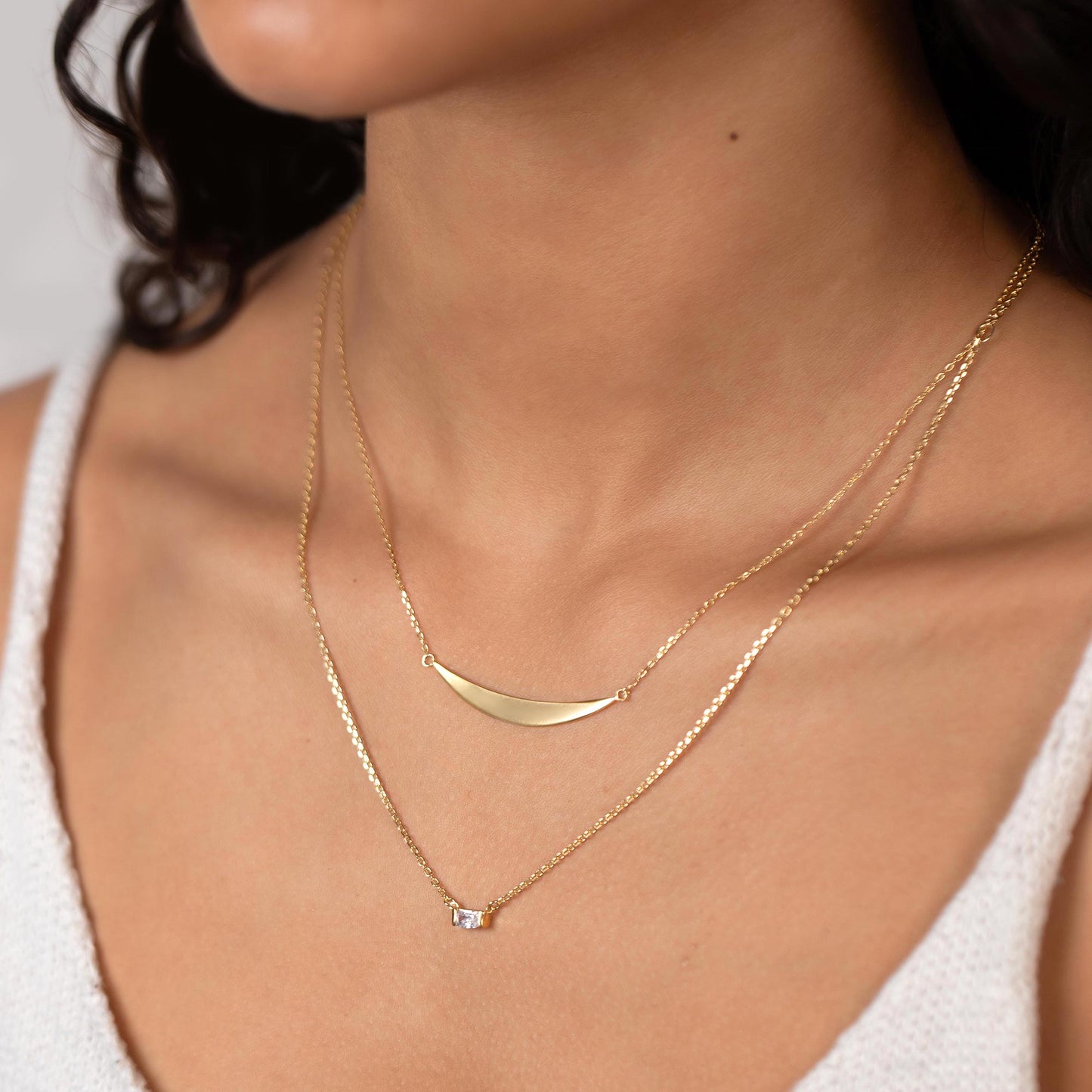 Amere Pearl Baguette Necklace