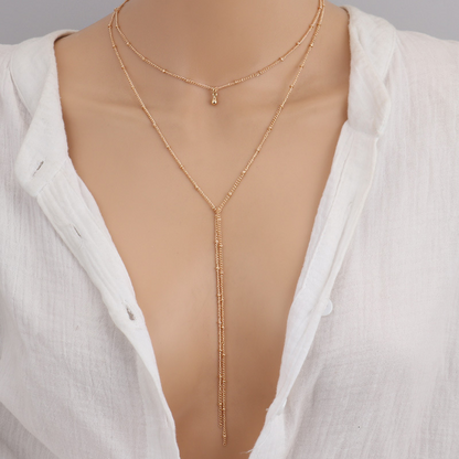 Vintage Retro Pearl Collarbone Chain