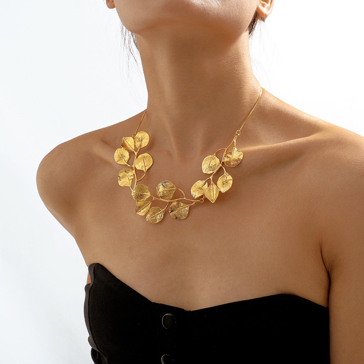 Vintage Fig Leaf Necklace