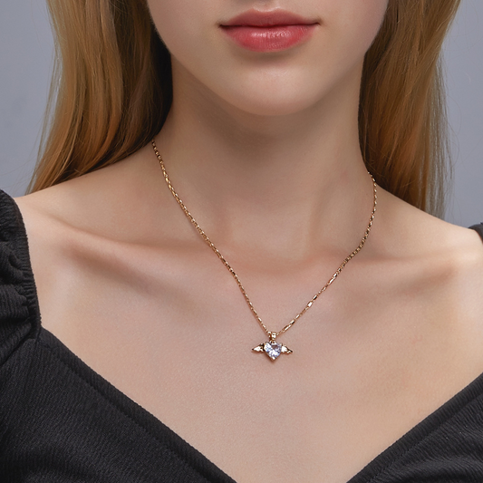 Love Wing Charming Heart Necklace