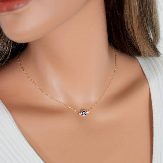 Protective Blue Evil Eye Vintage Protection Necklace