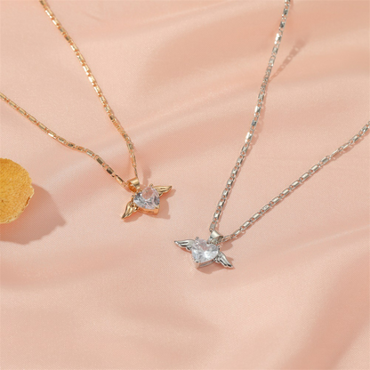 Love Wing Charming Heart Necklace