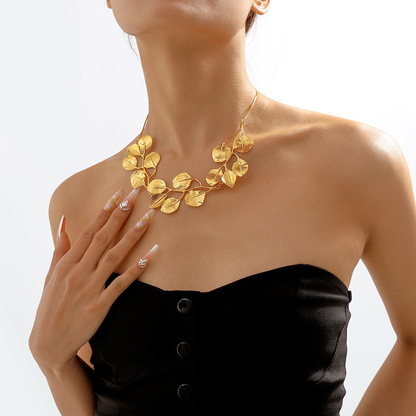 Vintage Fig Leaf Necklace
