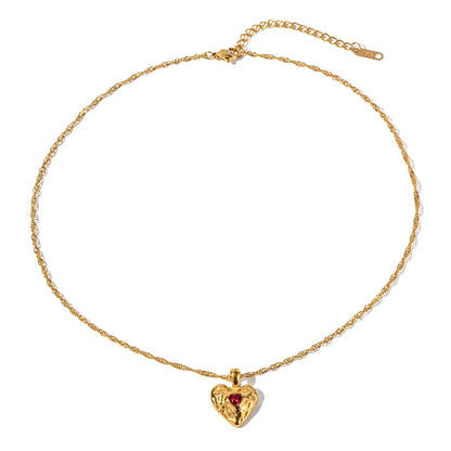 Vesper Elegant Gold Heart Necklace