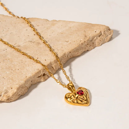 Vesper Elegant Gold Heart Necklace