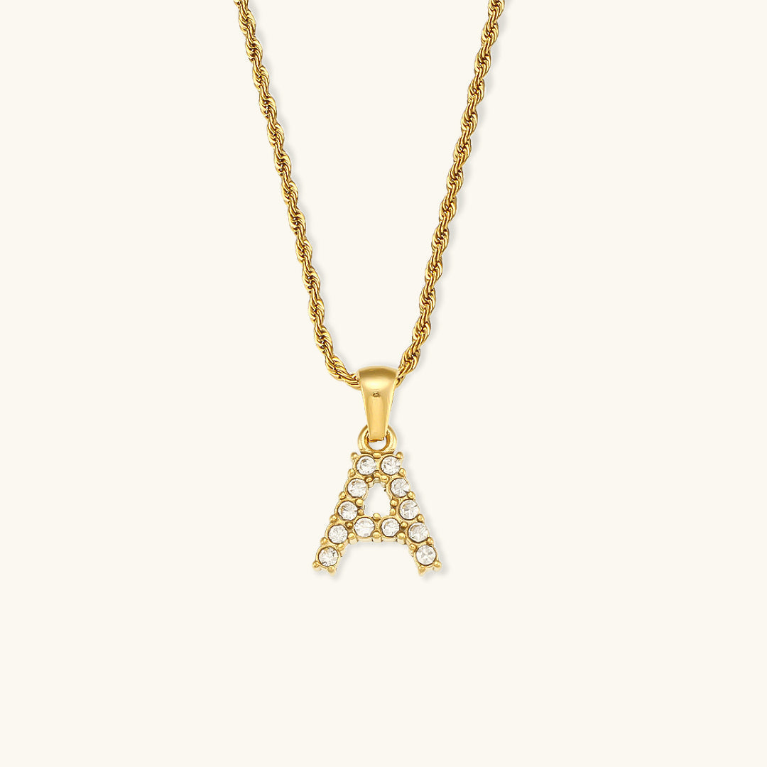 Maeve Personalized Diamond Letter Initial Necklace