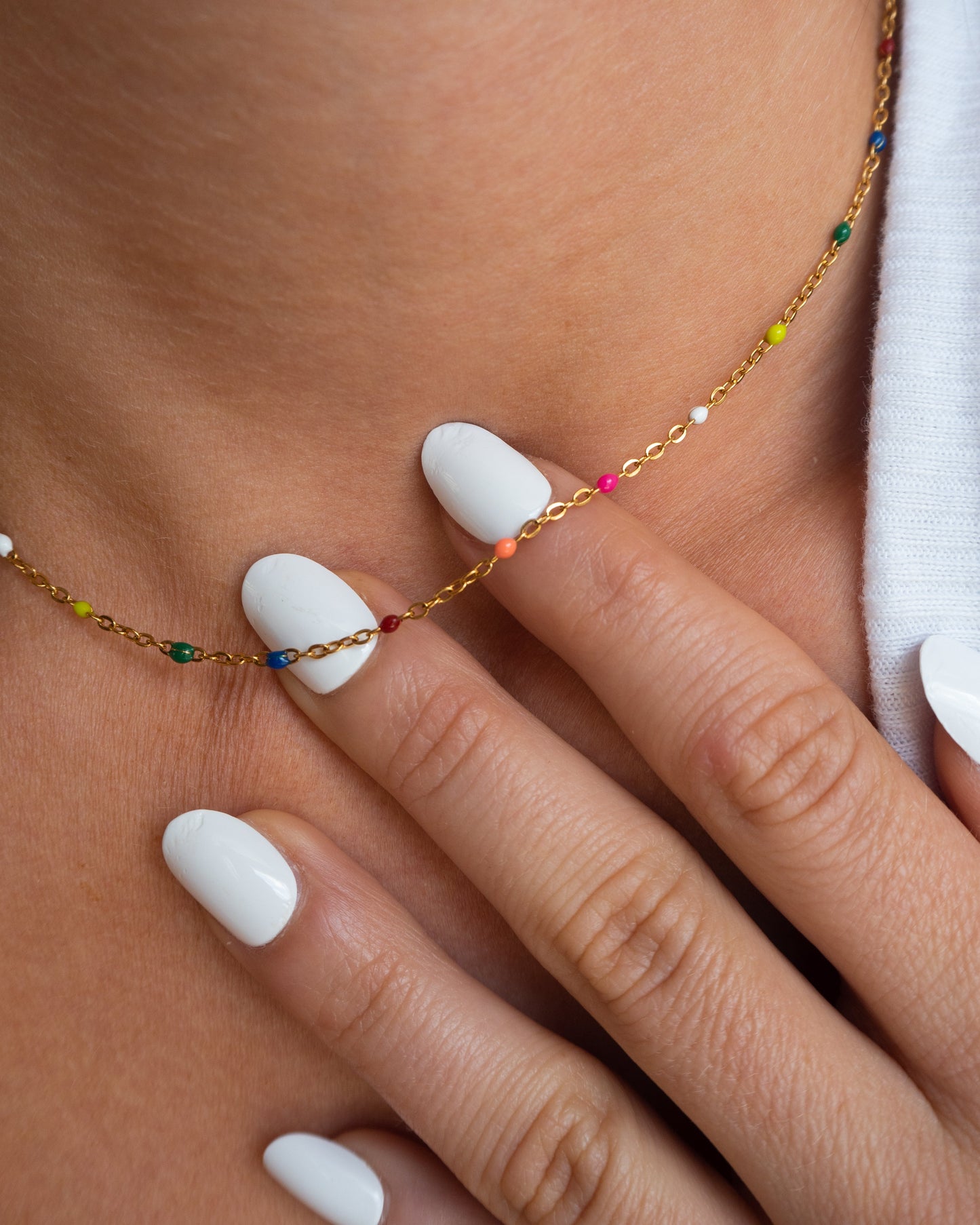 Alba Elegant Rainbow & Gold Necklace