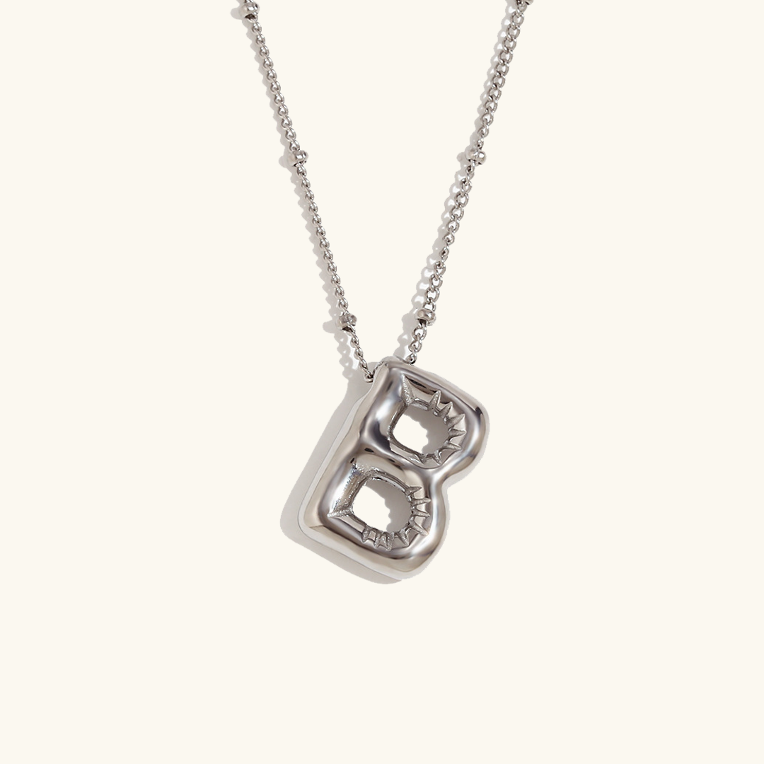 Personalized Gold Ball d'Or Initial Necklace
