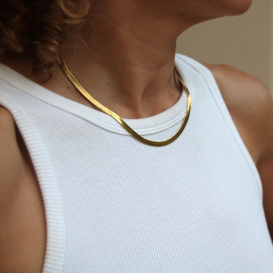 Herringbone Snake Chain Necklace