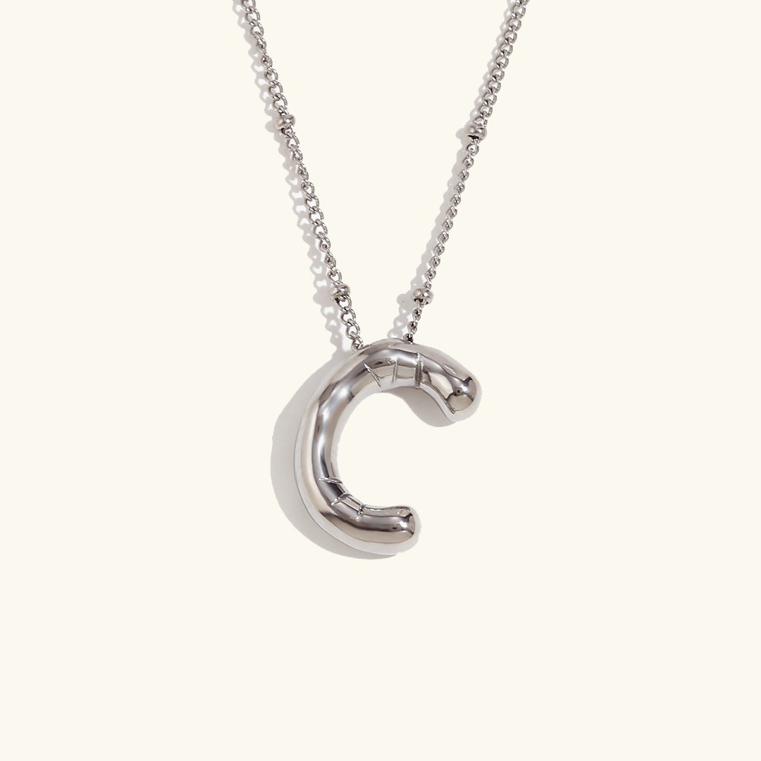 Personalized Gold Ball d'Or Initial Necklace