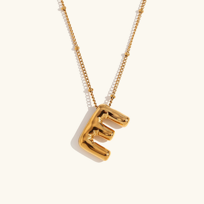 Personalized Gold Ball d'Or Initial Necklace