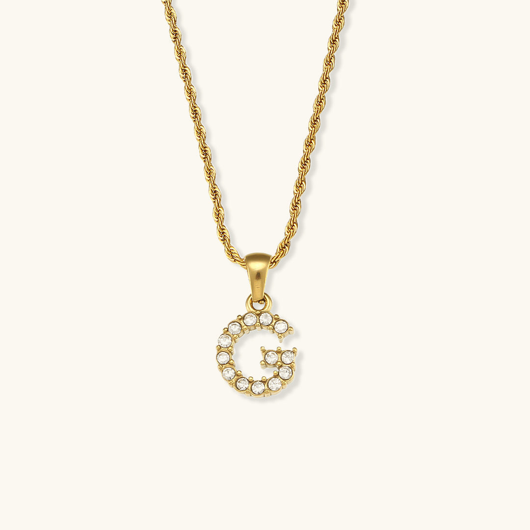 Maeve Personalized Diamond Letter Initial Necklace