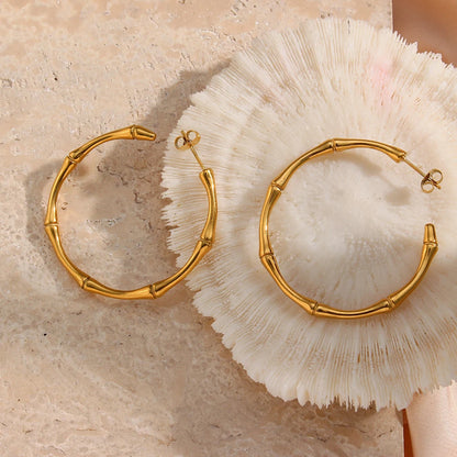 Basic Bamboo Hoop Earrings