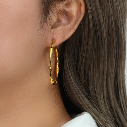 Basic Bamboo Hoop Earrings