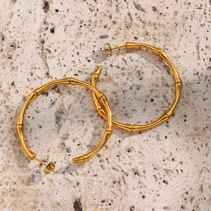 Basic Bamboo Hoop Earrings