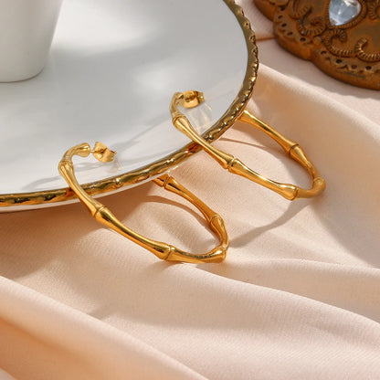 Basic Bamboo Hoop Earrings
