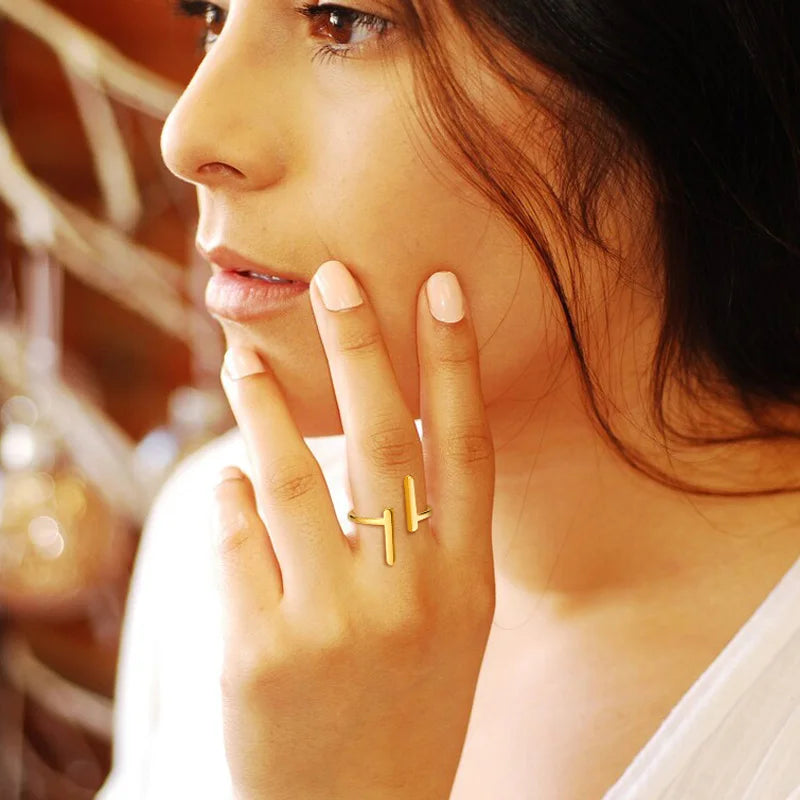 Double Bar Open Ring